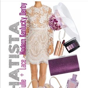 NWT $395 MONIQUE LHUILLIER Calypso Lace Dress - PERFECT for the Kentucky Derby!